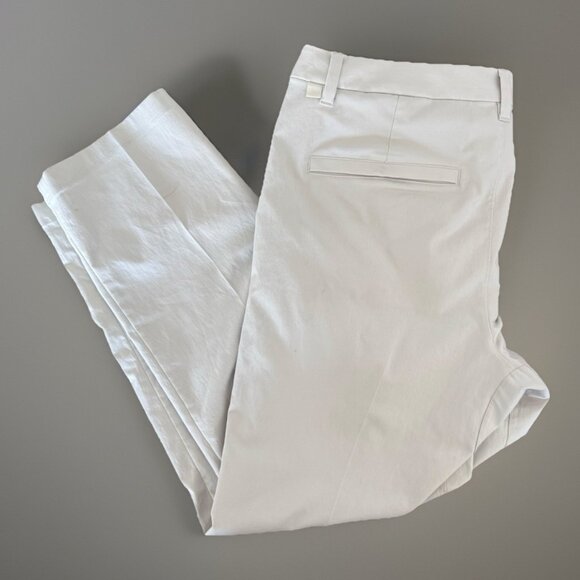Lululemon ABC Classic Fit Trouser Pants Bone Warpstreme Sz 35 preppy Neutral - Picture 1 of 16